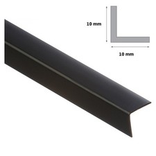 PVC Corner Black Trim 90° Plastic Angle Strip – 1 metre  Rigid Wall Protector