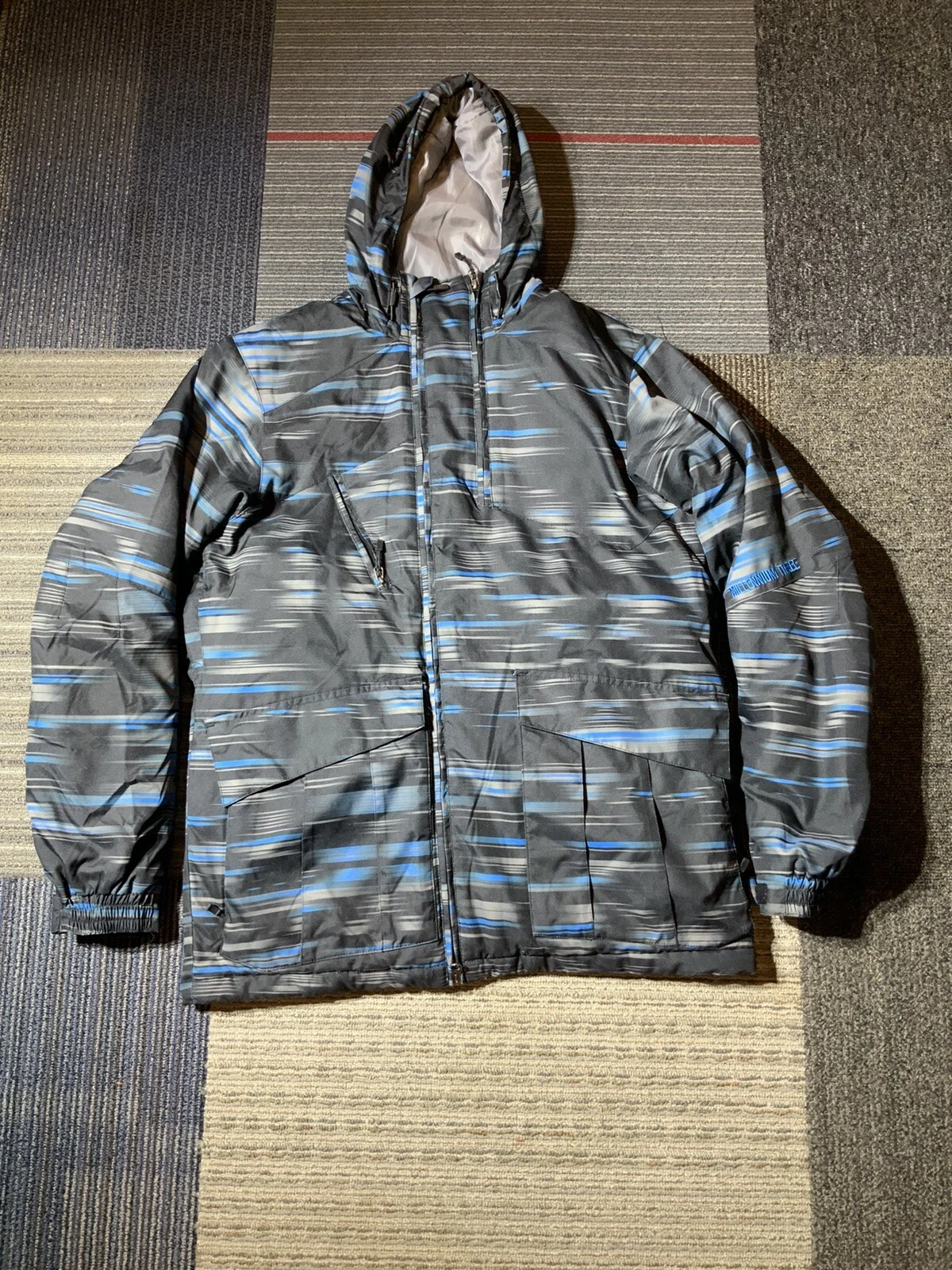 Mens Millenium Three Size Medium Gray Blue Snow Ski Jacket