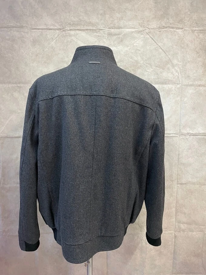 Chaqueta con cremallera para hombre Marc New York by Andrew Marc mezcla de lana gris talla XXL Foto 3 de 4