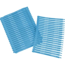 100 7-1/2" x 3/8" BLUE Tamper-resistant Plastic Truck Seals, Security Seal