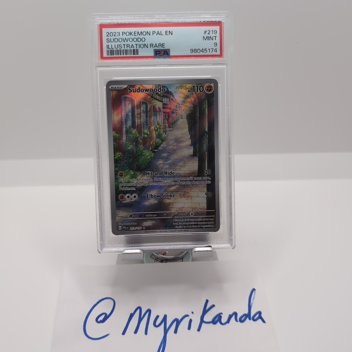 PSA 9 MINT Sudowoodo IR Illustration Rare 219/193 Paldea Evolved