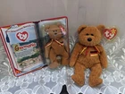 Germania the Bear Ty Beanie Baby + McDonald's teenie Beanie Lot Vintage Rare NIP