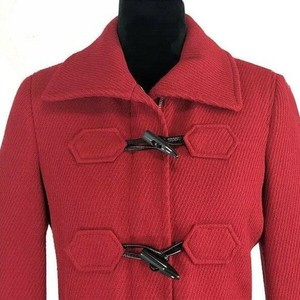 dark red peacoat