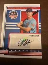 2023 Panini USA Stars And Stripes Cole Hansen Autographed Card