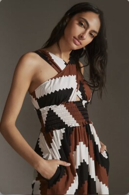 plenty by tracy reese printed halter maxi dress Size XS NWT bodyshape: hourglass