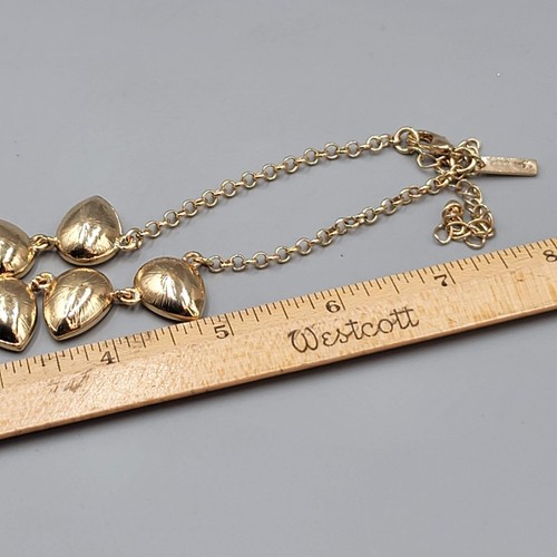 WHBM Weißes Haus Schwarzmarkt Halskette goldfarben Strass Statement 16"-20" - Bild 12 von 12