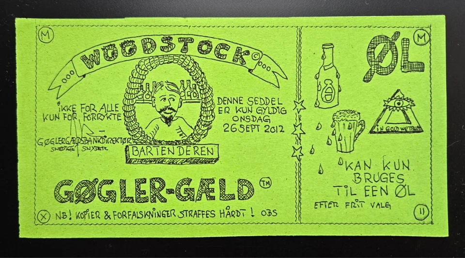 Denmark - Christiania Local Currency 2012 Gogler-gaeld 4 Banknote Set UNC — 第 3/4 张图片