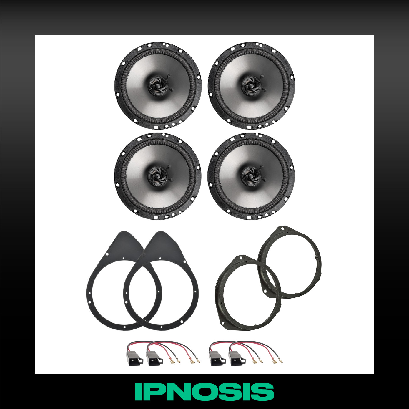 Kit 4 casse AXTON  Abarth 500/595/695 2008 in poi + 2 Supp Ant + 2 Post + 4 Conn