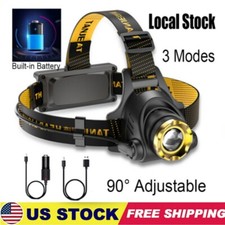 990000lm Led Headlamp Rechargeable Headlight Zoomable Head Torch Lamp Flashlight