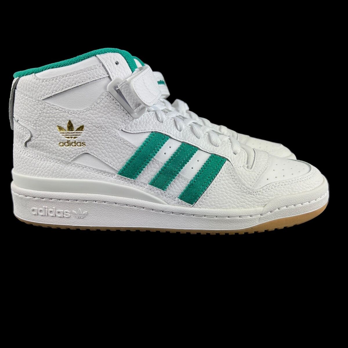 Adidas Forum Mid White Gold Metallic Gum Shoes H00749 Men's Adidas Forum Mid White Gold Metallic Gum Shoes H00749 Men's