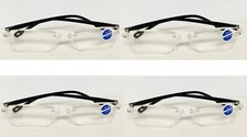 4 Pack Reading Glasses Readers Women Men Clear Square Classic No Frame