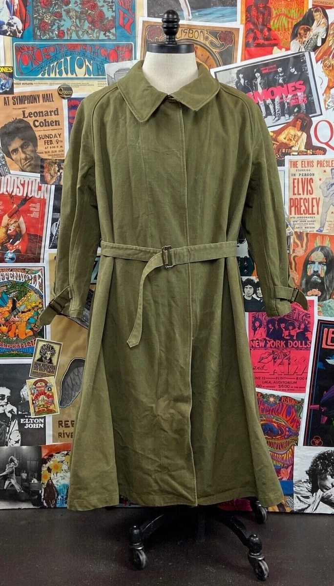 Vintage 1940s-50s WWII French Army Montpellier Motorcycle Troop Duster Jacket