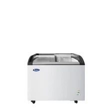 Atosa MMF9110 Curved Glass Top Chest Freezer 9 cu ft