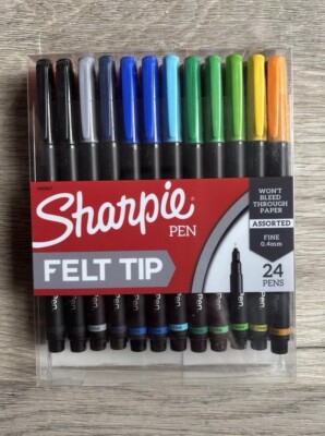 Sharpie Art Pens Fine Pt 0.4mm 24/PK Ast 1983967 Assorted Colors NIB