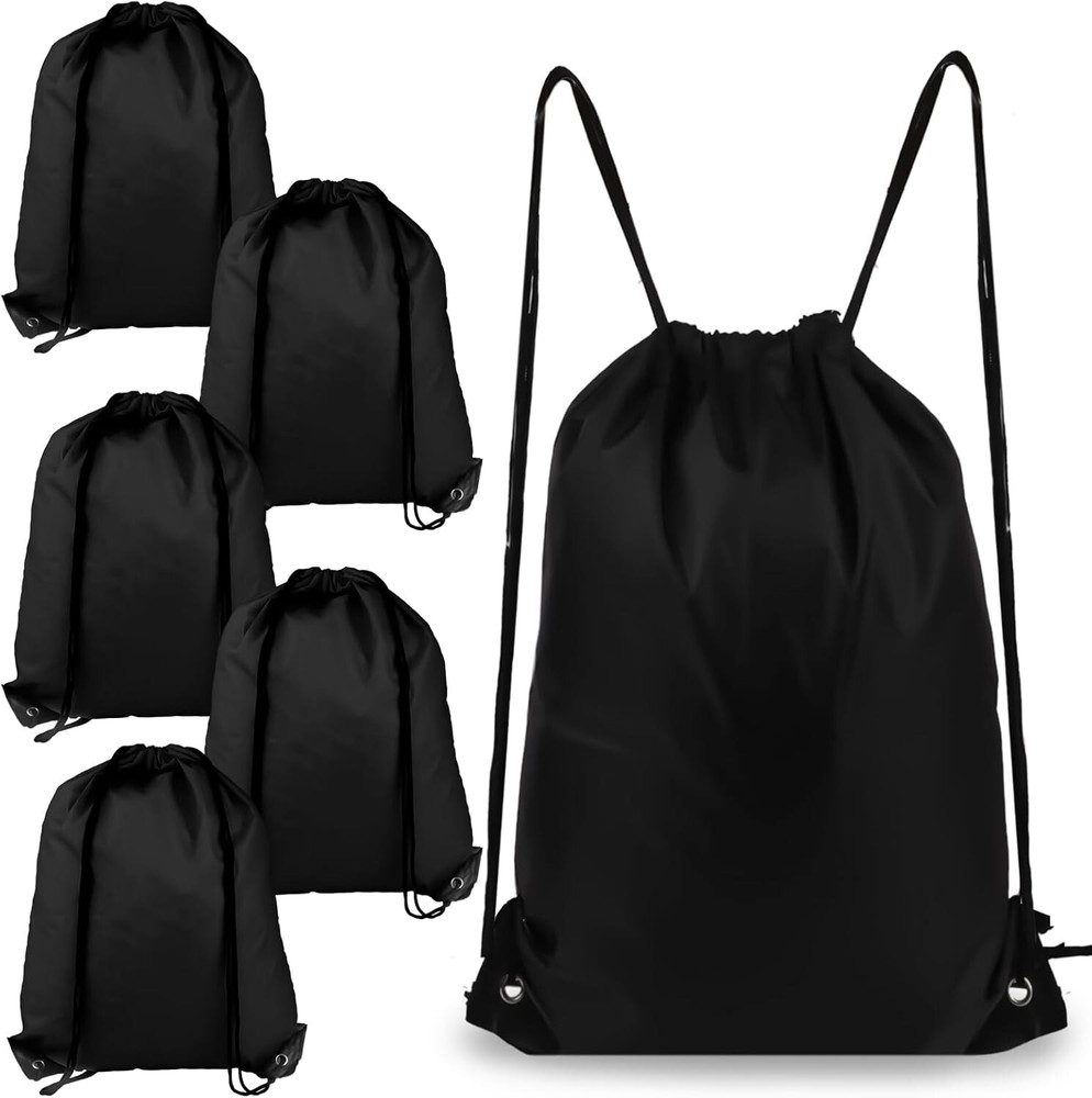 Drawstring Backpack 6Pcs Drawstring Gym Bags Black Drawstring Bags Drawstring Ba