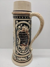 14" Antique German Beer Stein