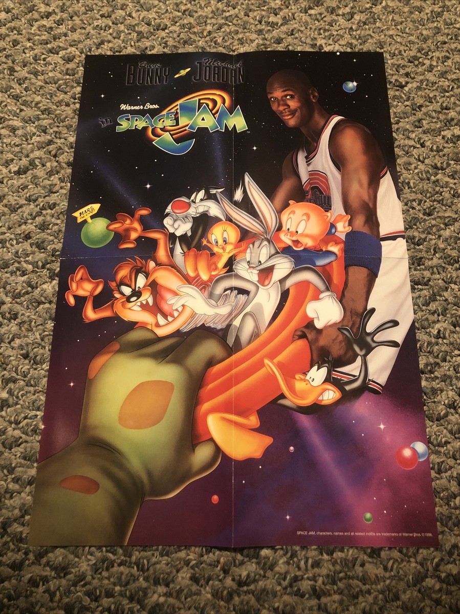 💥1996 Space Jam Michael Jordan & Bugs Bunny Original Movie