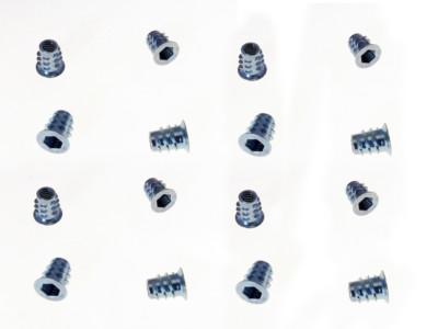 16 Pack 1/4-20 Wood Insert Nuts W/Flange - Hex Drive - 19/64'' Hole  I-NUT250F