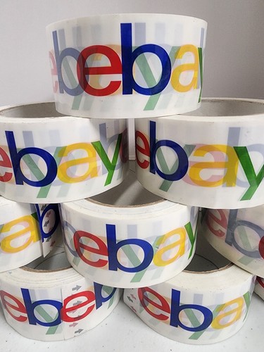 10 rolls - Ebay Brand Logo Tape - 2" x 75 yards each - Packing Shipping Lot - Picture 2 of 3