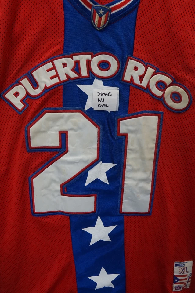 PUERTO RICO MEGA USA SEWN #21 Basketball Jersey Size XL - Image 3 of 4