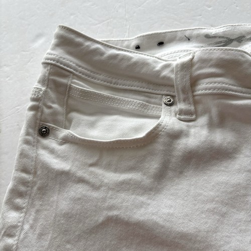 Seven7 White Denim Jean Shorts Women’s 16 Cotton Stretch Mid Rise 10” Inseam - Picture 3 of 10
