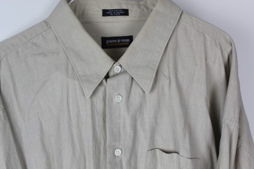 Joseph & Feiss Beige Men's Shirt Size 20 34/35 Long Sleeve - Picture 2 of 2