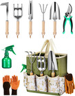 Premium 9-Piece Gardening Tool Set for Women with Stylish Tote - Perfect Gift!