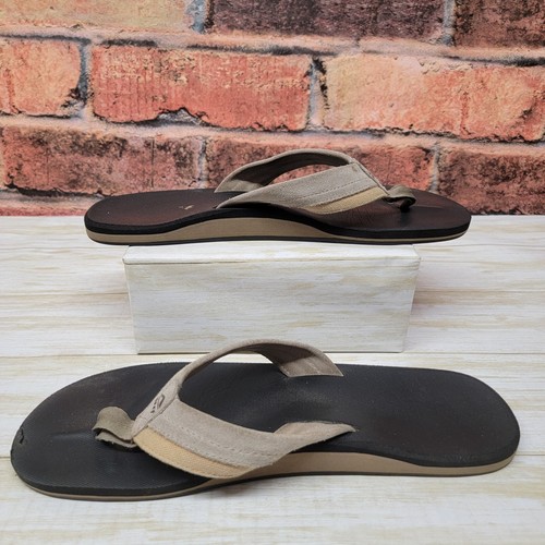Reef Mens Size 10/10.5 Phantom Flip Flops Black Brown Thong Strap | eBay