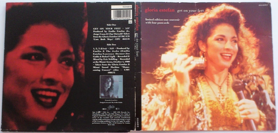 GLORIA ESTEFAN - 7" - Get On Your Feet (Limited Edition Souvenir + Postcards)  Foto 2 de 4