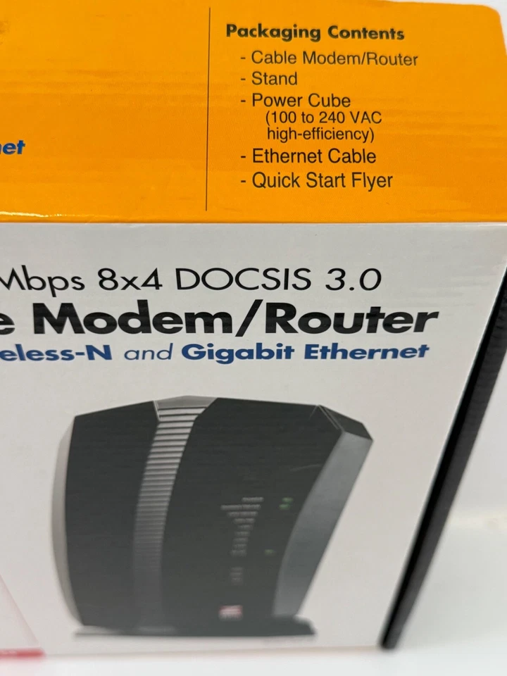 Zoom 8x4 DOCSIS 3.0 343 Mbps 802.11ac Cable Modem Router Model 5354. open box - Image 4 of 4