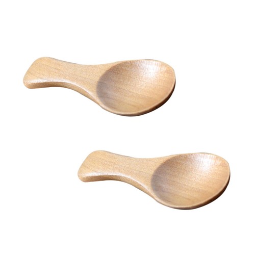 2pcs Wooden Salt Mini Milk Short Handle Ice Cream Scoop - 第 10/12 張圖片