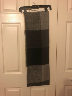 Unbranded Grays and Tan Checkered Pattern Winter Infinity Scarf NEW