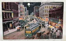 143a. DIV BK, MITCHELL PC LOS ANGELES AT SPRING ST. AT NIGHT. CLEVER LIGHTING