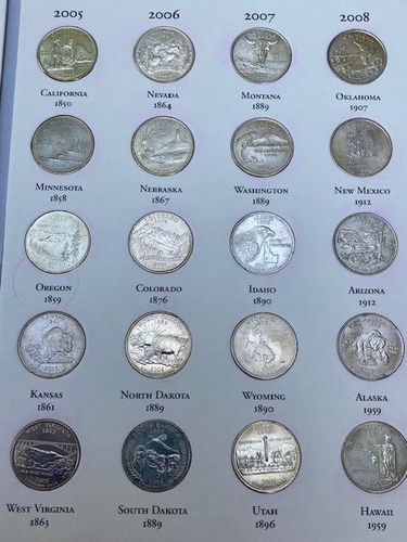 1999-2008 D Neuwertig unzirkuliert Fifty State Gedenkviertel Komplettset - Bild 6 von 7