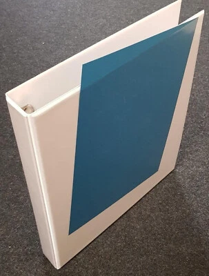 PS-HANDELSHAUS Ringbuch / Ordner weiß PVC A4+ ÜBERGRÖßE 4-Ringe +25 Dokumentenhüllen mit Klappe