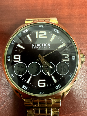 Men's Kenneth Cole Reaction Gold Tone Chronograph Digital/Analog
