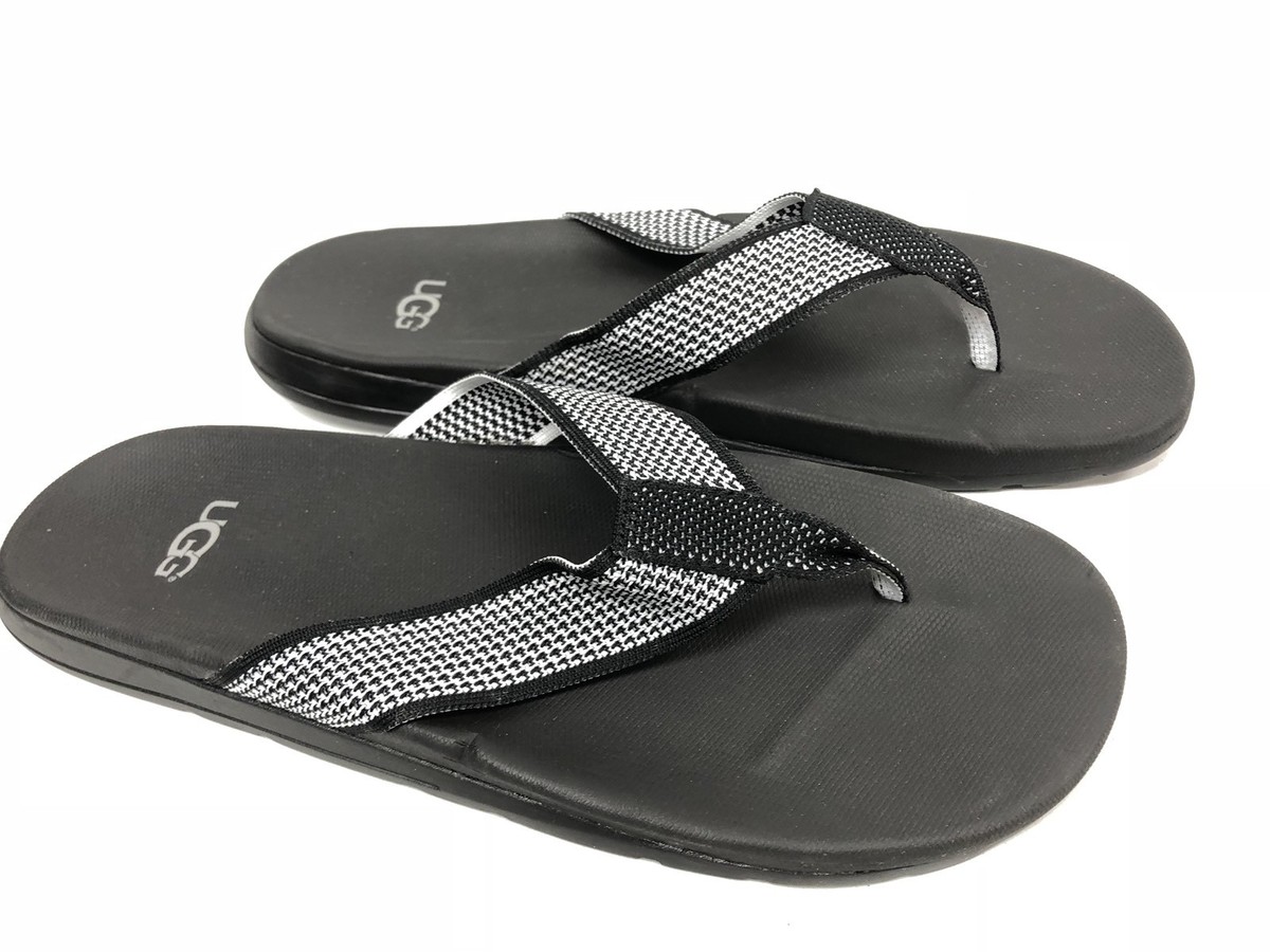 UGG Australia Tenoch Hyperweave Flip Flops Sandals Black Shoes