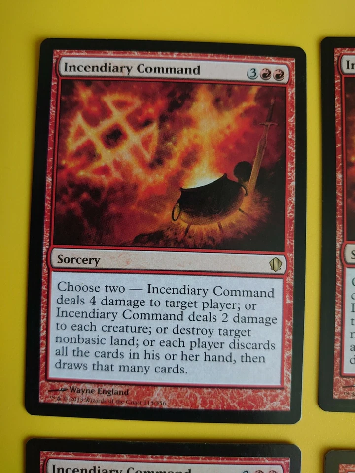 MTG Card. Incendiary Command playset. Commander 2013 4 cards Sorcery - Image 4 of 4