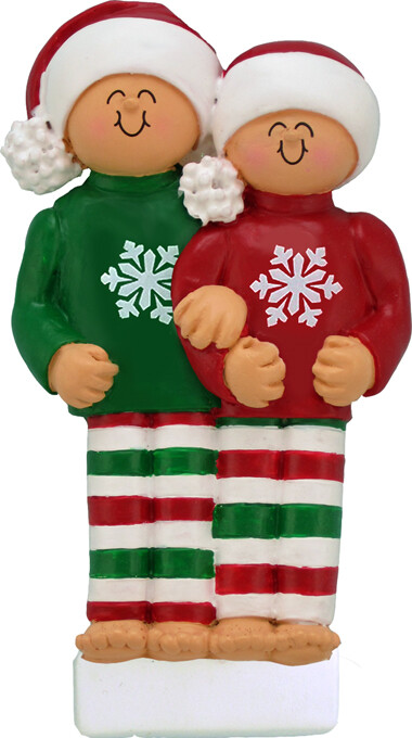 Pajamas 2 3 4 5 People Personalized Christmas Tree Ornament-image