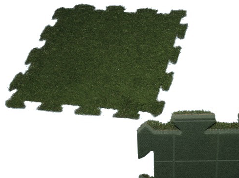 TAPPETO PAVIMENTO ERBA VERDE PUZZLE 4 mattonelle 50x50 cad. - Foto 1 di 2