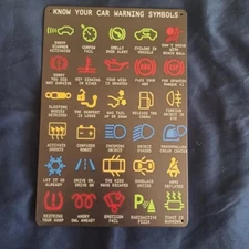 Metal Sign 8" X 12" Man Cave Gas Station Oil Garage Bar Wall Art Warning Lights