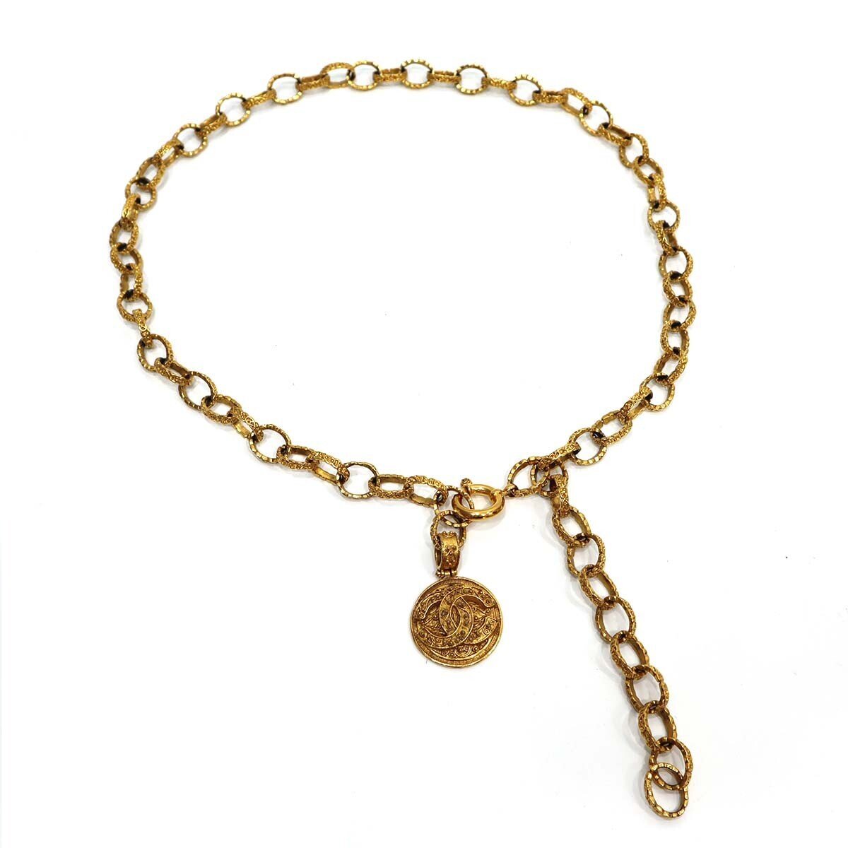 CHANELヴィンテージベルト 希少 CHANEL シャネル ヴィンテージ ロゴ ベルト ゴールド 茶色