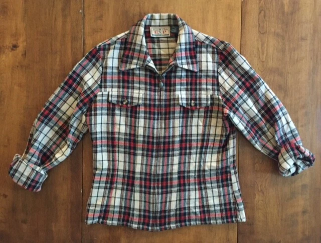 Flannel shirt top and jeans