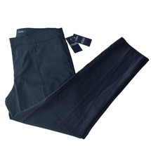 NWT $59 Chaps Icon Blue Pants Size 16 Stretch Comfort Slimming Mid-Rise Slim Leg
