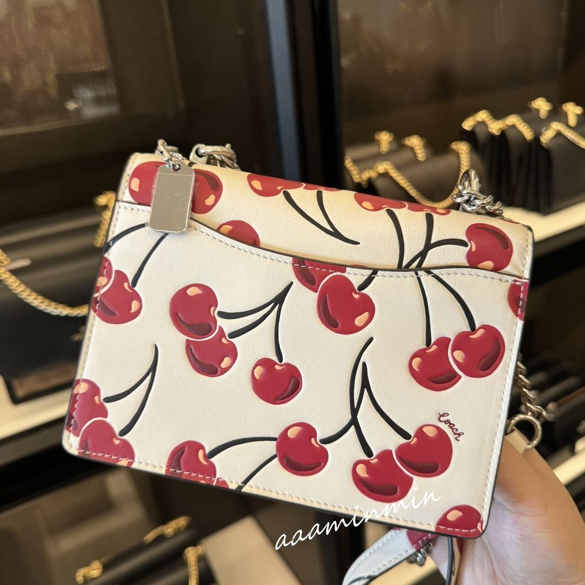 NWT COACH Mini Klare Crossbody Bag With Cherry Print CY717
