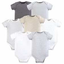 Hudson Baby Bodysuits, 7-Pack, Neutral Basic