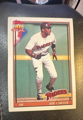1991 Topps Joe Carter #120 A* Before Copyright Barely Visible Topps 40th Padres
