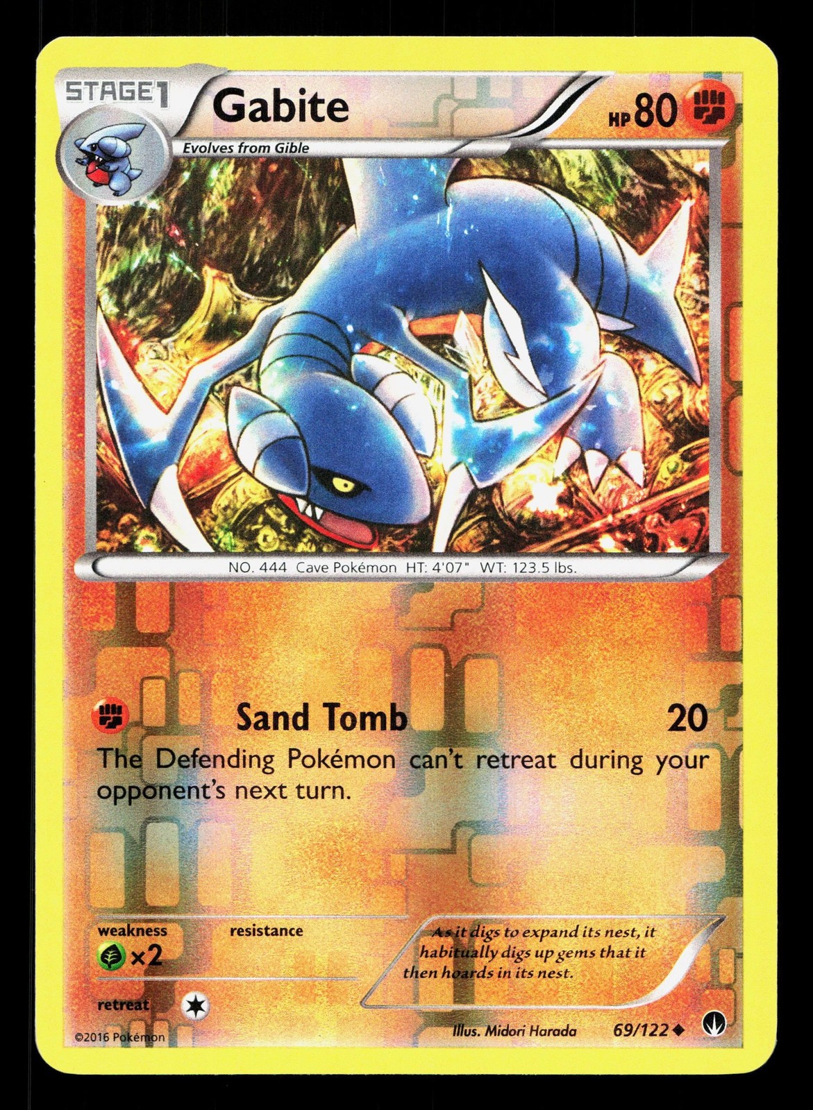 Gabite 69/122 BREAKpoint LP Reverse Holo Pokemon Card TCG