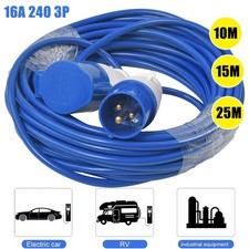 25M Caravan Motorhome Hook Up Extension Cable 16A 240V 3pin Mains Electric Lead