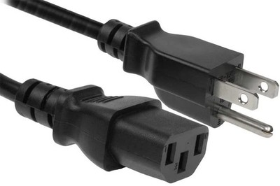 SF Cable NEMA 5-15P to C13 Standard Power Cord, 10 feet - 18 AWG- Black